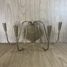 Tommi Parzinger Brass 4 Arm Wall Sconce Candelabra For Dorlyn Silversmiths MCM picture