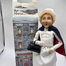 Vintage 1998 Byers Choice Ltd. Retired Carolers Blond Nurse with Bag & Box/Tote picture