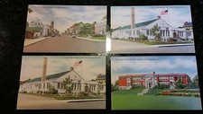 13 WWII 1940s Greenwich Rhode Island Town Postcard Set Town Hall, School Streets picture