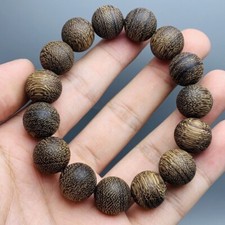 20mm Vietnam Nha Trang Huang Qi Nan Agarwood Bracelet Men Woman Buddha Beads picture