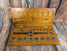 VINTAGE Blue Point Tap & Die TD10A Snap-On Tool Wood Case picture