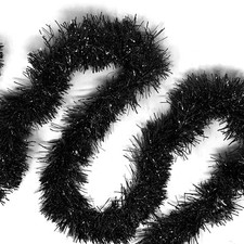 Allgala Black 50ft Tinsel Garland – Metallic Foil Decoration for Tree & Home picture