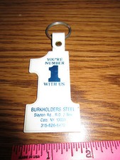 Vintage Cato NY Key ring collectible Burkholders Steel 1970's NUMBER 1  picture