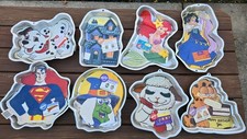 Vtg Wilton Cake Pans Lot Of 8 All Unused Aladdin Mermaid Superman Garfield Witch picture