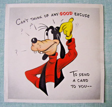 Hallmark Disney Goofy Greeting Card Copyright 1948 picture