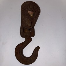 Vintage McKissick Snatch Block Pulley with Hook 4 Ton Capacity 3” Pulley SB-740 picture
