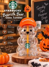 2026 100% Authentic Starbucks x Peanuts Snoopy Glass Cup Brand NewHalloween Gift picture