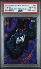 Topps 2025 Marvel Heroes Venom #84 1975 Gold Anv PRPL/GLD Lava /75 PSA 10 picture