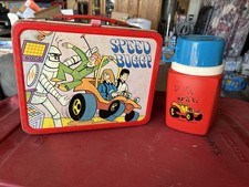 Vintage 1973-1974 Hanna-Barbera Speed Buggy Metal Lunchbox w/ Thermos picture