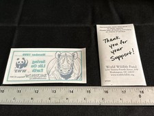 WWF 1999 Member Static Cling Sticker - Rhino picture