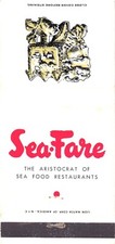 Sea Fare New York City NY Vintage Matchbook Cover 1940s-60s Seafood picture