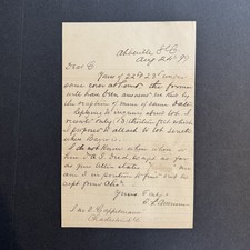 1899 Handwritten Letter Dr. John Lawrence Ancrum Civil War Surgeon Charleston SC picture