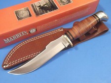 MARBLES MR397 SKINNER Stacked Leather fixed blade knife 9 7/8
