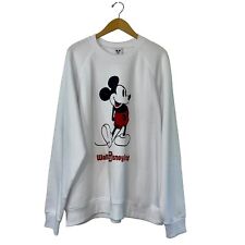 NWT Disney Parks WDW Mickey Mouse Classic Sweatshirt for Adults In White XL picture