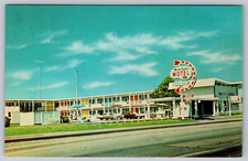 c1960s White Haven Motel Lordsburg NM Heated Pool Chrome Postcard picture