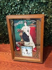 RARE Vintage Coke Coca Cola Mirror Clock Victorian Opera Theme 1980s?  WORKS picture