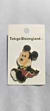 Vintage Tokyo Disneyland Mickey Mouse Pin ON CARD - Rare Disney Japan picture