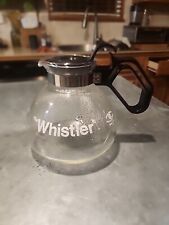 Vintage Gemco The Whistler Glass Coffee Tea Pot Carafe Black Handle & Lid K-19 picture
