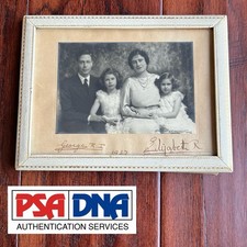King GEORGE VI & ELIZABETH Queen Mother Autograph Family Signed + QE II PSA picture