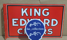 King Edward Cigars Porcelain Enamel Sign  18 x 10 Inches 2 Sided picture