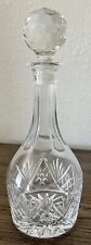 Vintage DENBY Fine Crystal Liquor Wine Barware Decanter W/ Stopper ITALY  picture