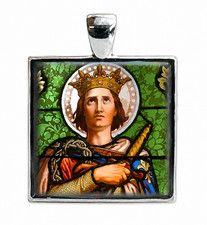 St Louis IX King of France - Christian Handmade Medal of Justice, Courage, Faith picture