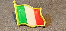 Italy Italian Wavy Style World Pride Heritage Flag Enamel Lapel Brooch Hat Pin picture