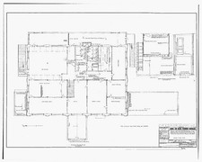 Pensacola Florida 1951 NAS Naval Air Station Building 52 Floor Plan Drawing picture