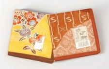 New Ryukyu Bingata & Kasuri Okinawan Traditional Cotton Handkerchiefs Set of 2 picture