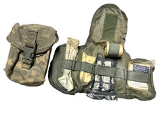 US Army MOLLE IFAK Individual First Aid Kit Pouch ACU UCP w/ Components GC picture