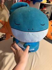 Pokémon Center Mudkip Plush Stuffed Animal Blue Light Blue Orange Label picture