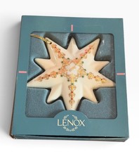 Vintage Lenox 1994 Annual White Star Christmas Ornament in Original Box picture