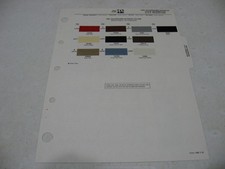 1985 Volkswagen Original PPG Ditzler 1 Page Paint Color Chip Chart picture