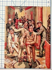 Huey Long Assassination John McCrady 2-Page Magazine Article Art 1930s Ephemera picture