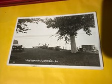 LAPEER Michigan postcard RPPC Lapeer County view of Lake Nepessing picture