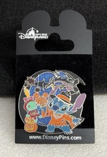 Disney HKDL Stitch with Scrump and Maleficent Halloween 2010 Pin Flawed picture