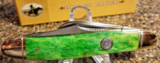 Rough Rider RR208, Sowbelly Stockman Green Smooth Bone, 3-7/8