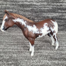 Sherry Clayton Signed 2002 OOAK Pinto Horse Model Hand Painted Brown White picture