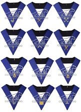 Masonic Blue Lodge Officers Collar Set of 12 Embroidered Collars picture