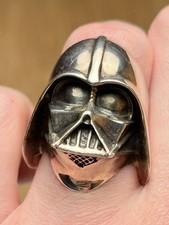 Vintage 1997 Star Wars JAP Kobo Darth Vader Sterling Silver 925 Ring Size 59 (EU picture