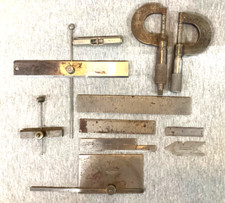 Lot Vintage Machinists tools Starrett Brown Sharpe Measure Rule Level Caliper GT picture