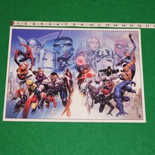 Jim Cheung Signed Secret Wars Avengers X-Men Marvel Art Print 2015 Comic 16x12 picture