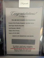 2026 Keepsake Elvis Presley Spotlight Edition Redemption #IMH-EP1 picture