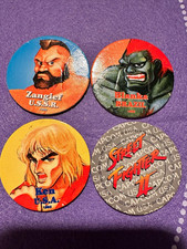 Capcom Street Fighter II Pinback pog Lot Zangief Blanka Ken 1993 picture