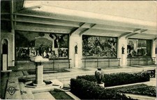 Atrium de la Cour des Metiers South 1920s Paris Exposition Mural France Postcard picture
