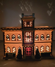 Vintage 1999 St Nicholas Square Village Collection High School Ceramic Holiday picture