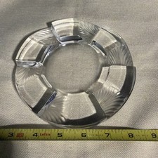 Vintage Lalique France Crystal Cuba Ashtray Dish SIGNED -preowned picture
