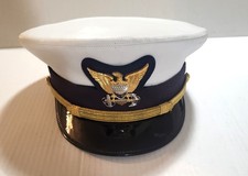 USCG Coast Guard Officer Snap Cap Bernard VTG Late Vietnam Era / Early Cold War picture