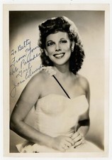 Joan Edwards 1944 Hand Signed/Inscribed 5x7 Singer Big Band Your Hit Parade  picture