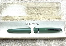 Vintage NOS Green Sheaffer Cadet  Touchdown Fountain Pen F1 Fine Unused picture